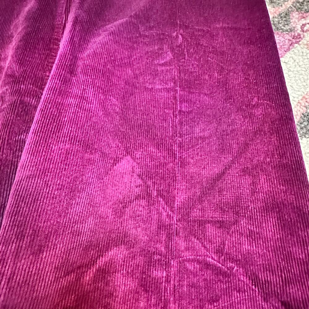 Maeve The Collette Purple Corduroy Wide Leg Crop Pants - Picture 3 of 6
